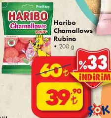 HARİBO CHAMALLOWS RUBİNO YUMUŞAK ŞEKER 200 G